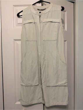 Nau Sleeveless Linen Dress in Light Cream
